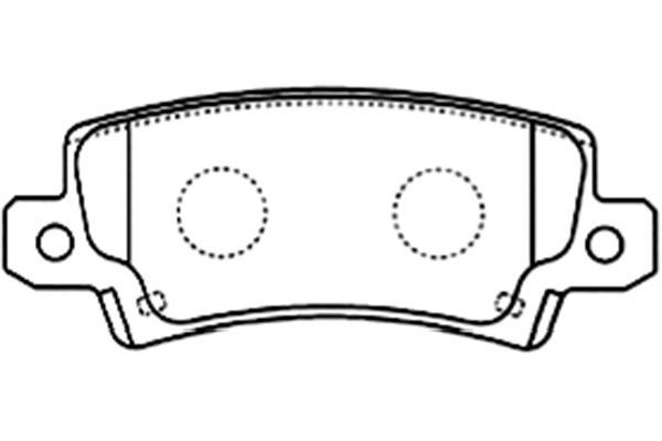 KAVO PARTS Piduriklotsi komplekt,ketaspidur BP-9079